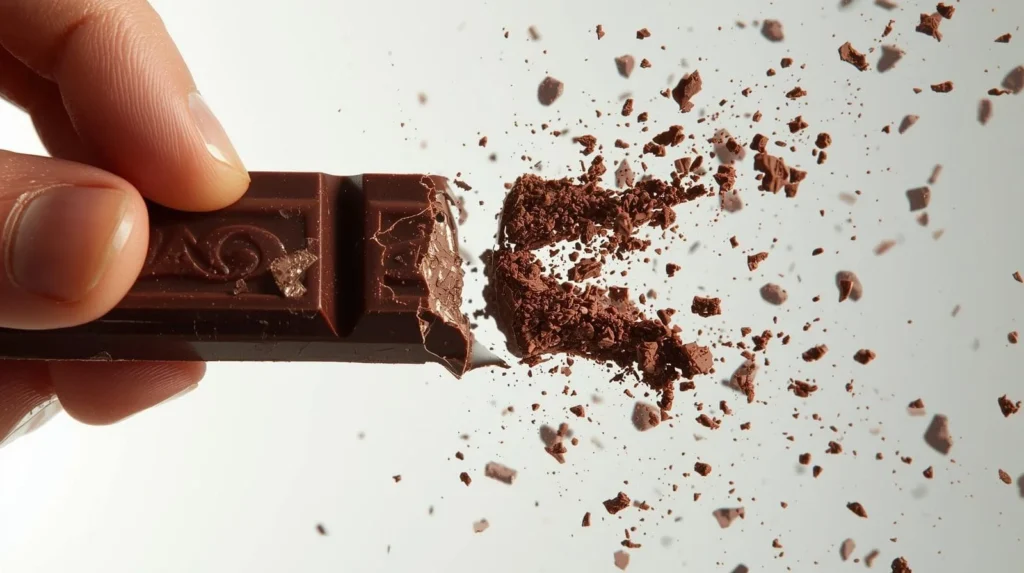 How to Make Dubai Chocolate at Home: Easy 2025 Recipe 5 Hand breaking a Dubai chocolate bar showing a clean snap