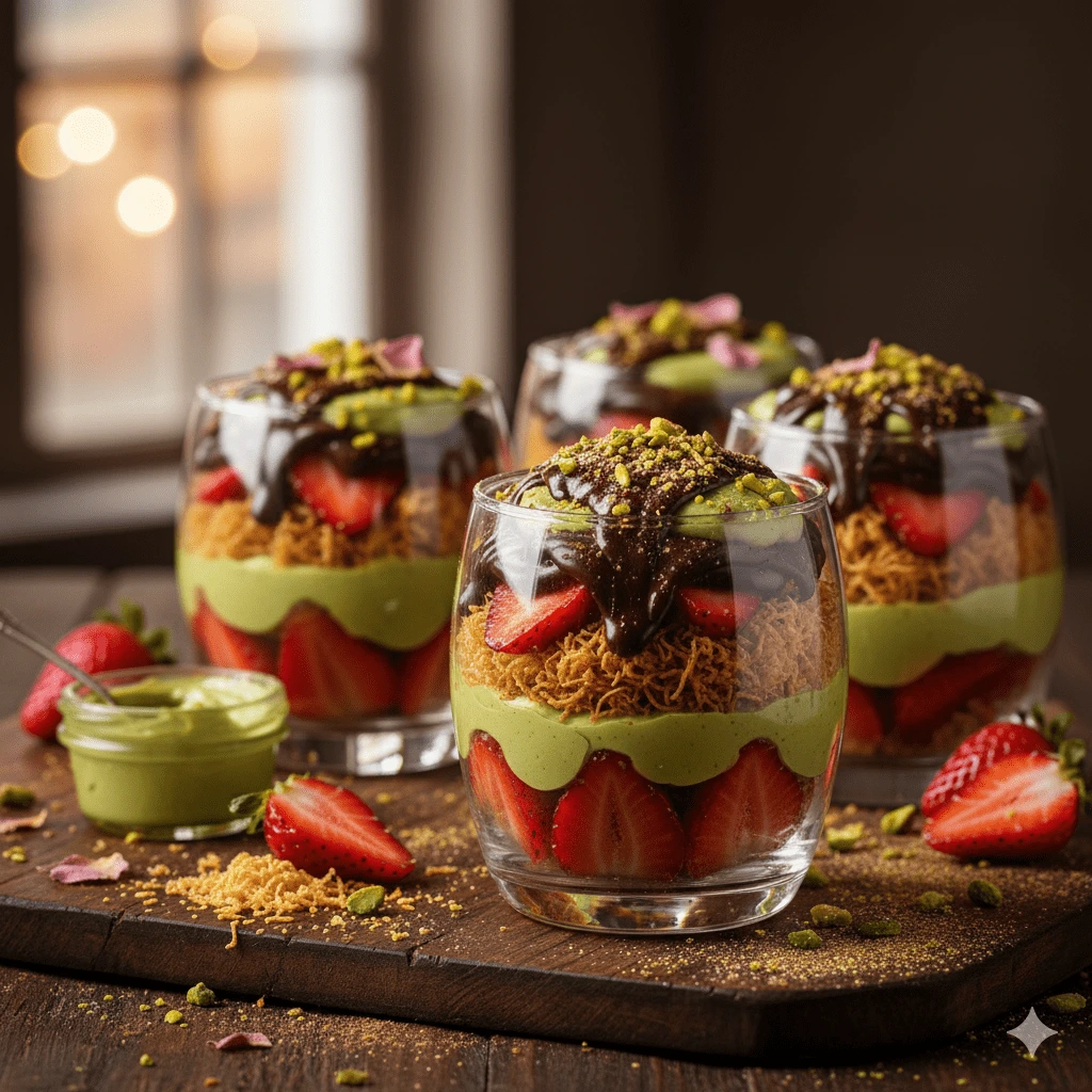 dubai chocolate strawberries