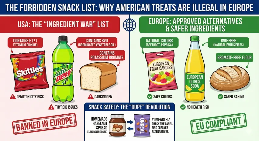 american banned snacks snacks américains interdits en Europe