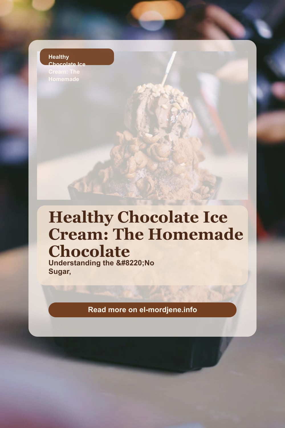 Healthy Chocolate Ice Cream: The Homemade Chocolate Spread Approach