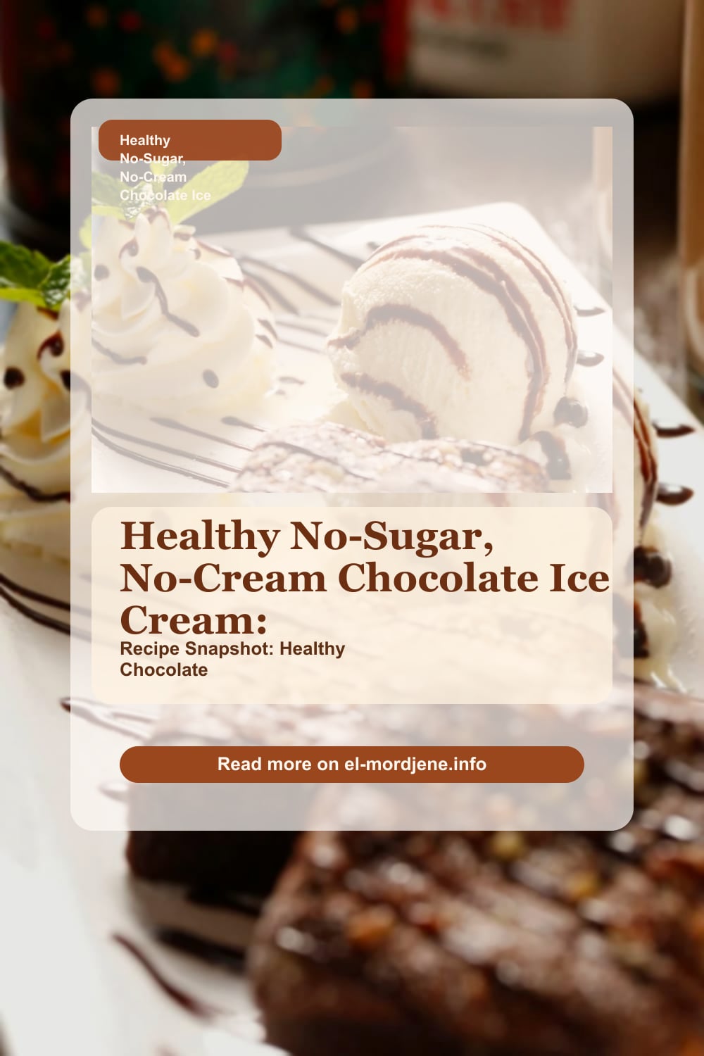 Healthy No-Sugar, No-Cream Chocolate Ice Cream: Our Viral Take