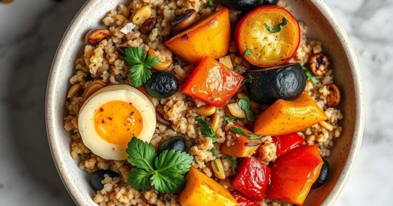 Nutrient-Dense Mediterranean Quinoa and Roasted Vegetable Bowl